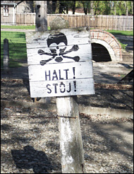 sign at Auschwitz