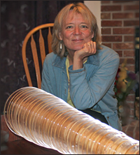 Author Dorothee Kocks with glass harmonica