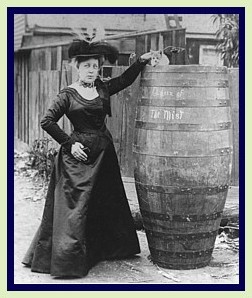 Annie Taylor and her barrel