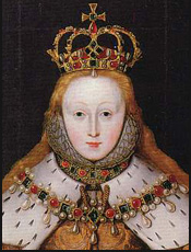 Queen Elizabeth's coronation portrait (detail)