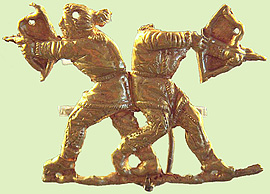 Scythian bowmen, gold artifact