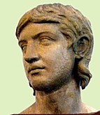 Roman sculpture of young barbarian