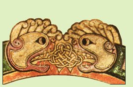 animal heads from the Book of Kells