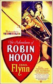 The Adventures of Robin Hood starring Errol Flynn movie poster