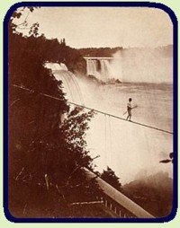 Tightrope walking at Niagara Falls