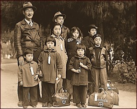 Japanese-Americans waiting to go to an internment camp. Photograph by Dorothea Lange