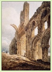 Interior of Lindisfarne Priory by Thomas Girth (1797)