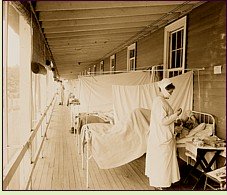 Spanish Flu ward at the Walter Reed hospital